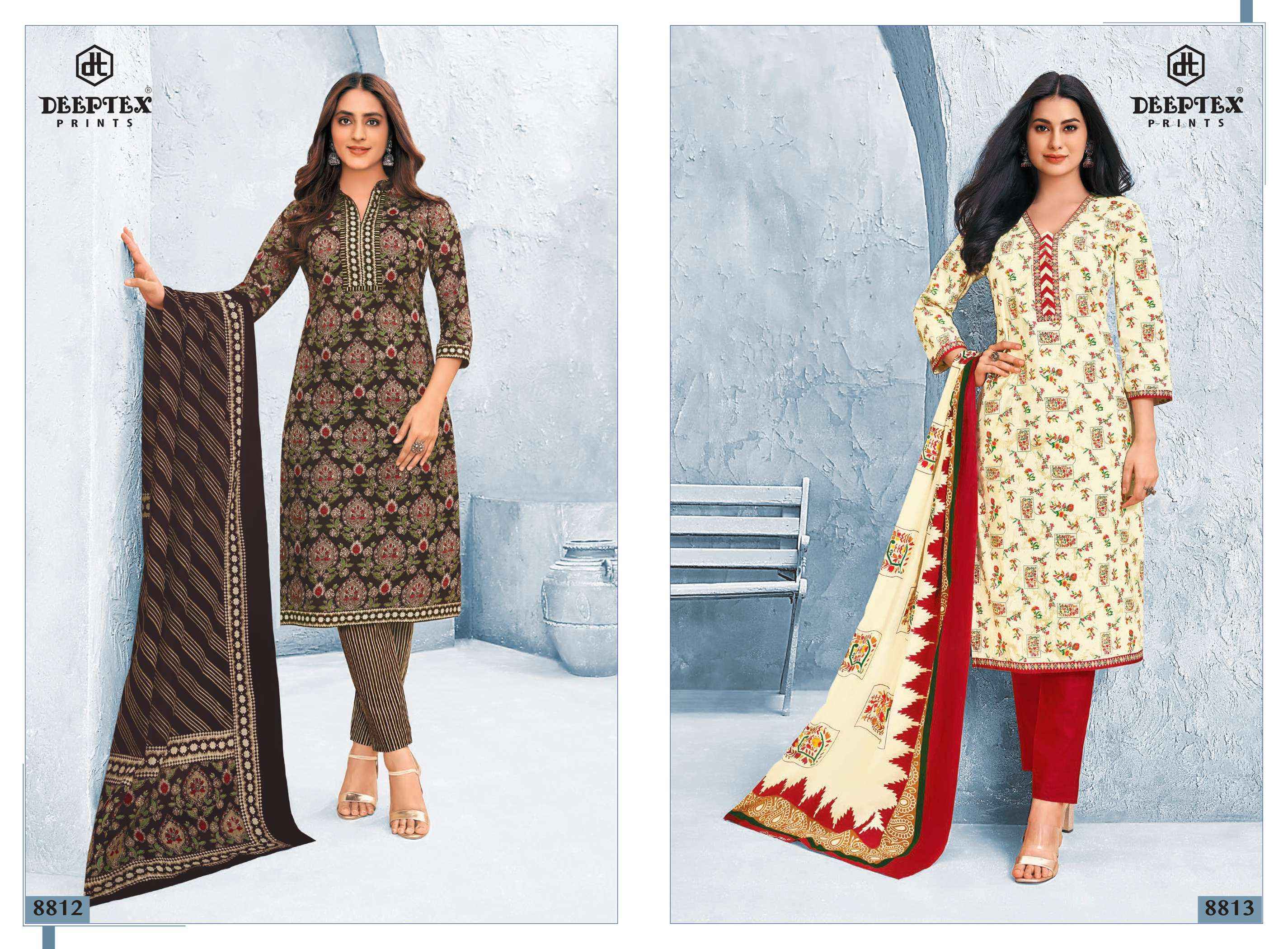 DEEPTEX PRINTS MISS INDIA VOL 88 COTTON DRESS MATERIAL ( 26 PCS CATALOG )