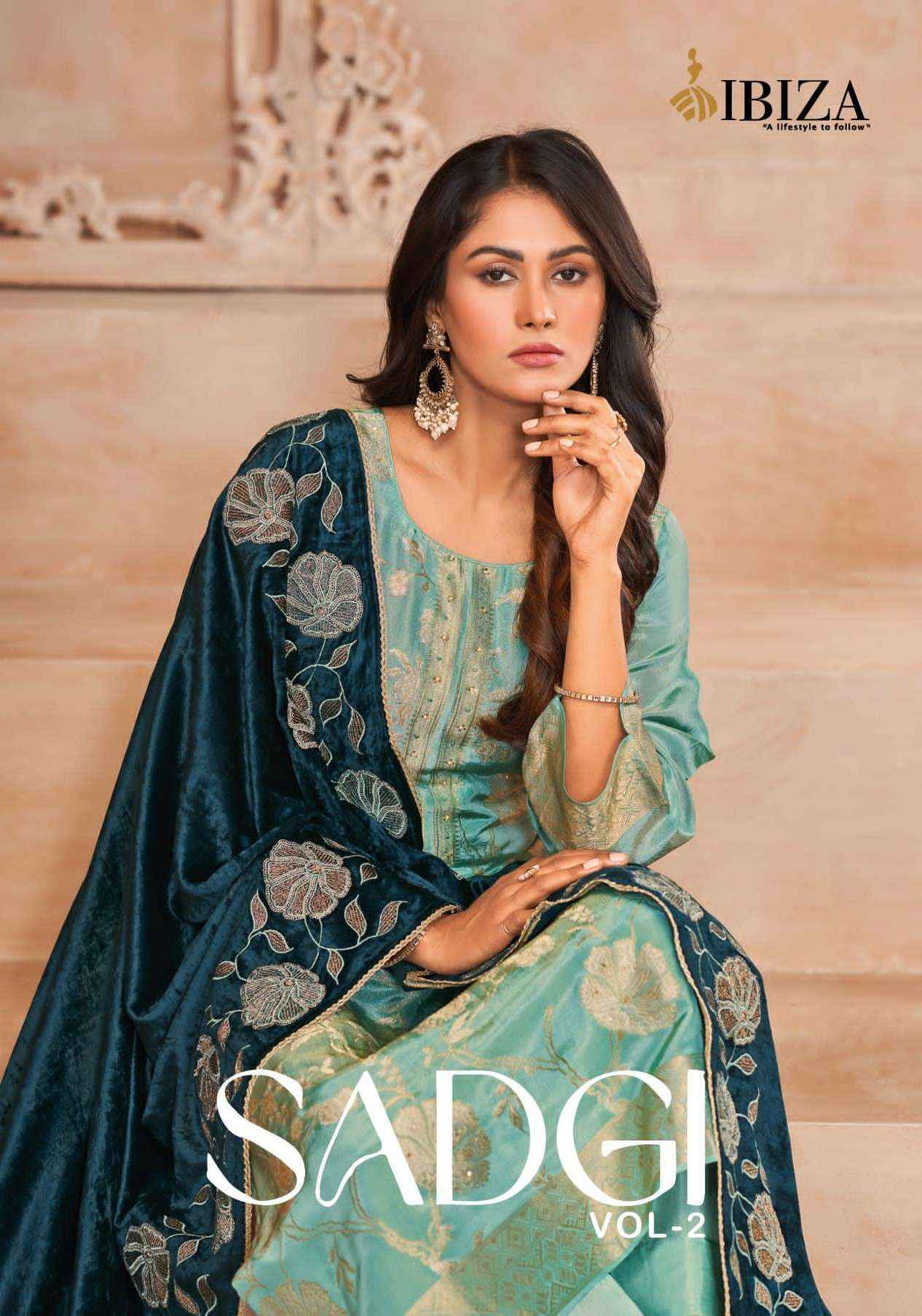 Ibiza Sadgi Vol 2 Designer Jacquard Silk Party Wear Suit Wholesale price (4 pcs catalog )