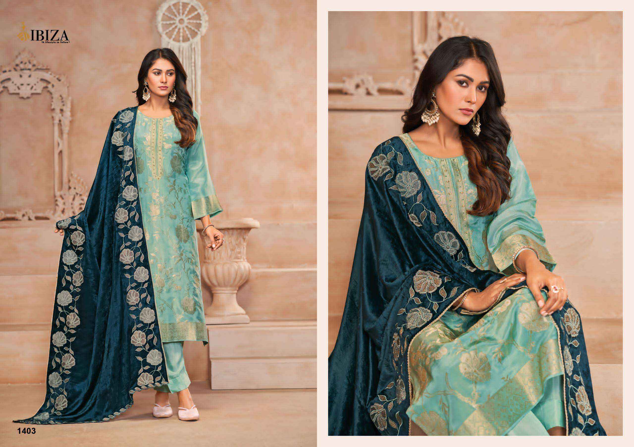 Ibiza Sadgi Vol 2 Designer Jacquard Silk Party Wear Suit Wholesale price (4 pcs catalog )