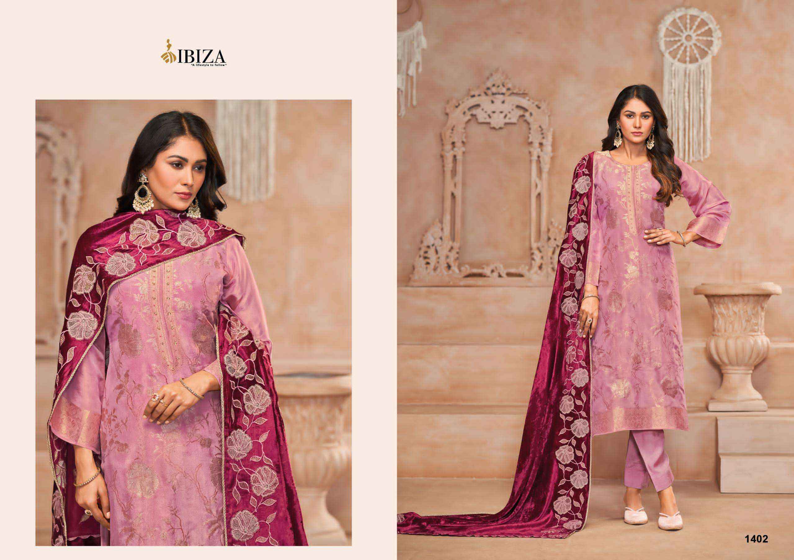 Ibiza Sadgi Vol 2 Designer Jacquard Silk Party Wear Suit Wholesale price (4 pcs catalog )