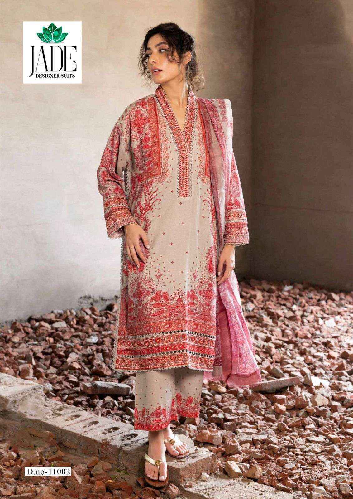 Jade Crimson Exclusive Heavy Lawn Collection Vol 11 Cotton Ladies Dress Material ( 6 pc Cataloge )