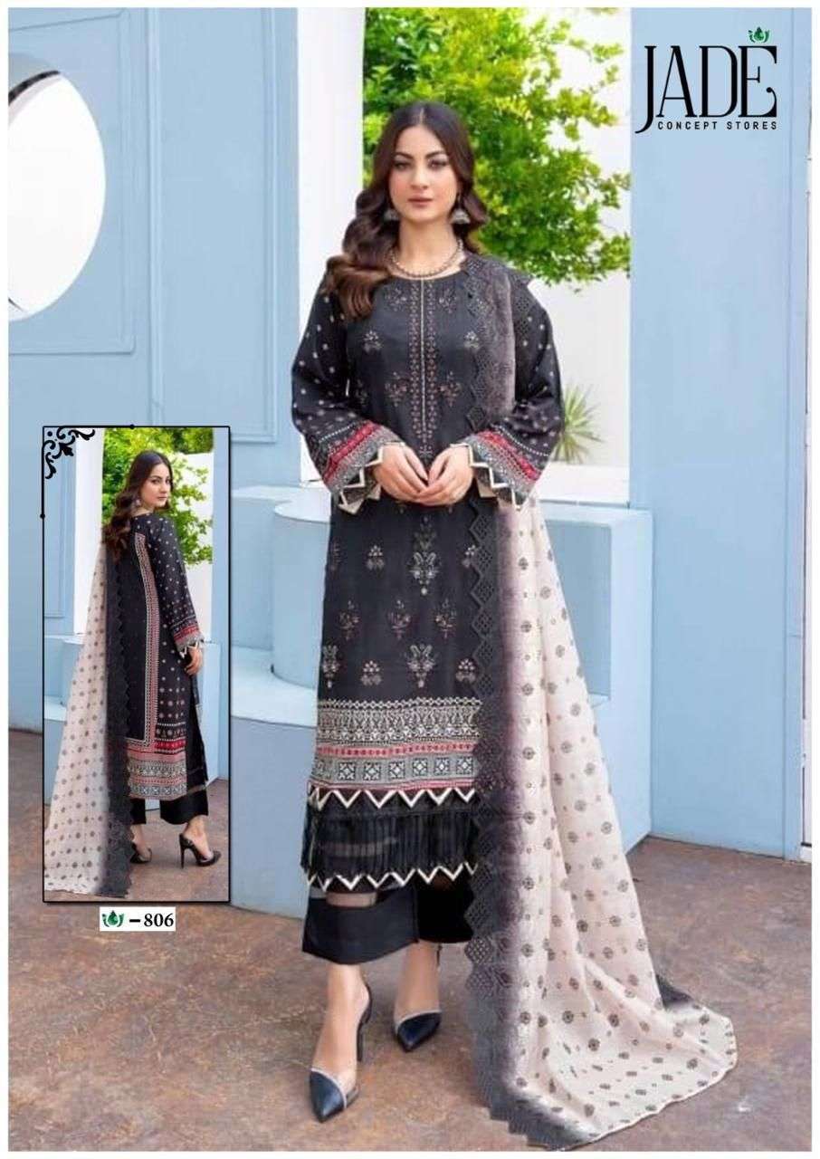 JADE CRIMSON EXCLUSIVE HEAVY LAWN COLLECTION VOL 8 LAWN DRESS MATERIAL ( 6 PCS CATALOG )