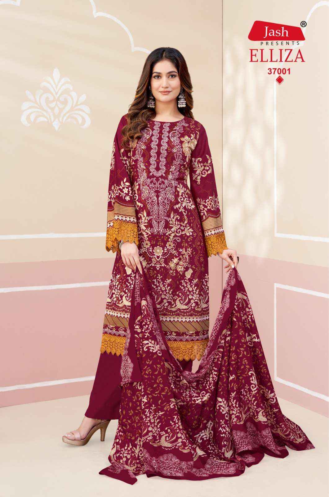 JASH ELLIZA VOL 37 COTTON PAKISTANI DRESS MATERIAL ( 10 PCS CATALOG )