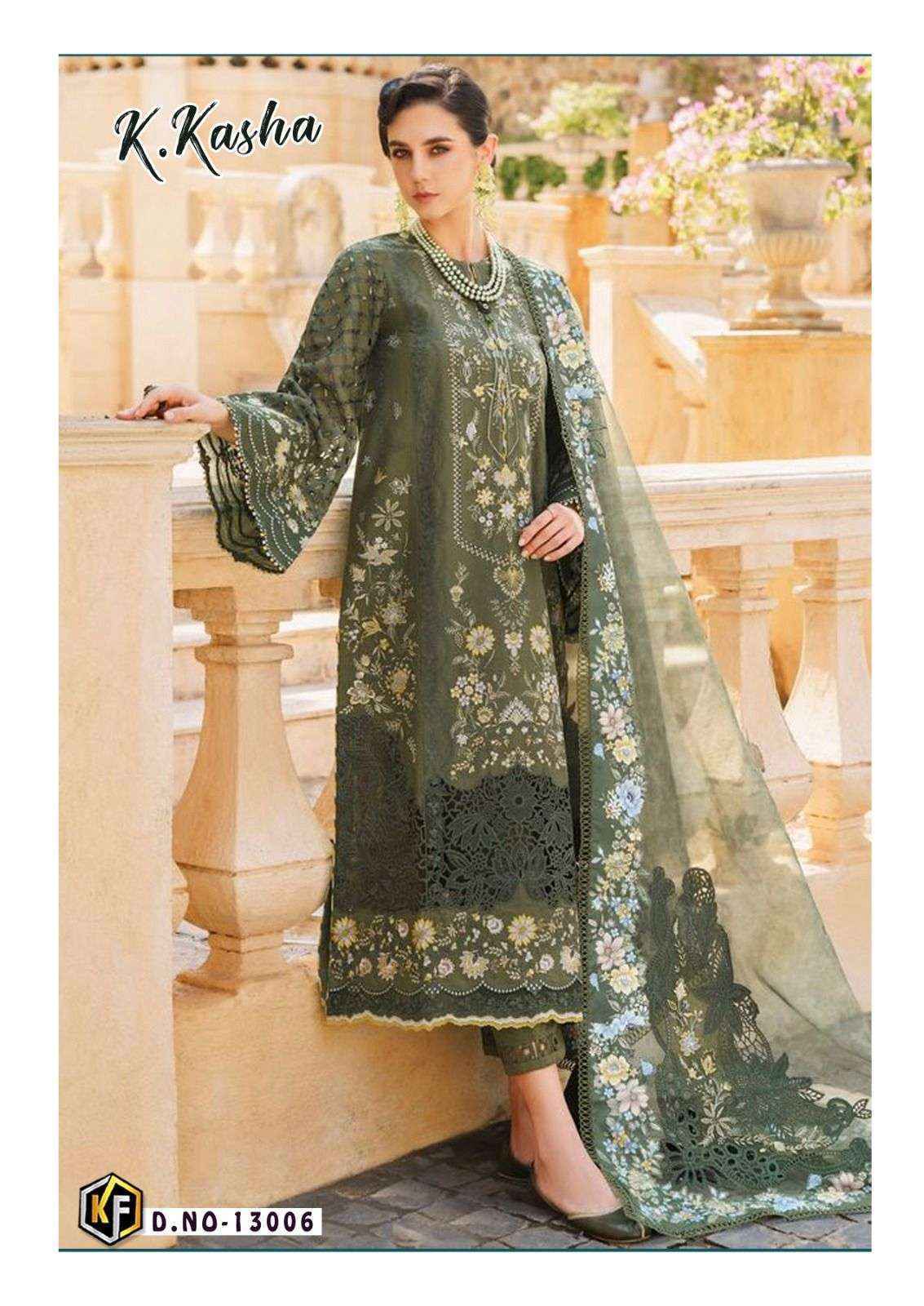 Keval Fab K Kasha Vol-13 Cotton Ladies Dress Material Wholesale ( 6 pc Cataloge )