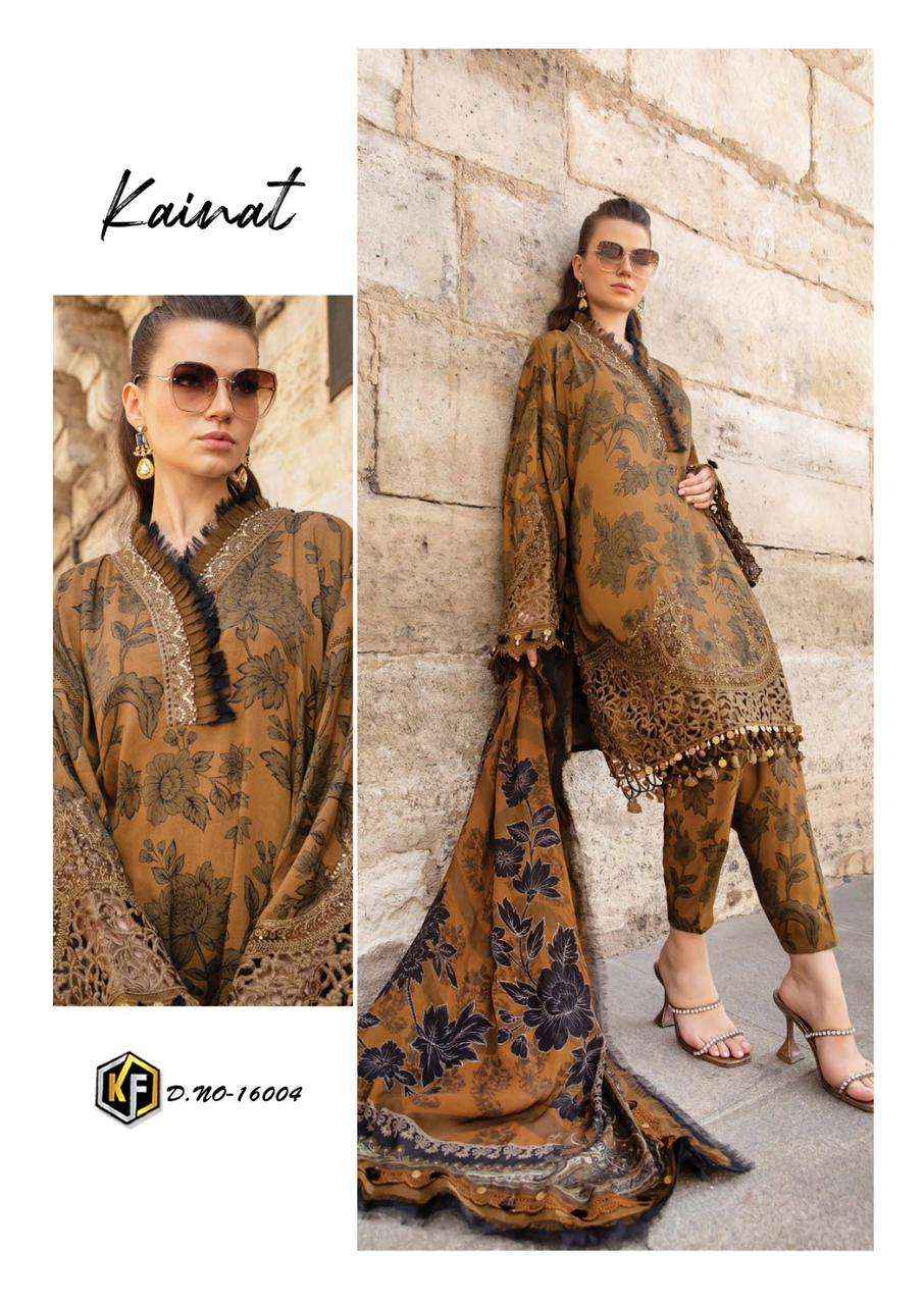 KEVAL FAB KAINAT VOL 16 LAWN COTTON DIGITAL PRINTS SALWAR SUIT ( 6 PCS CATALOG )