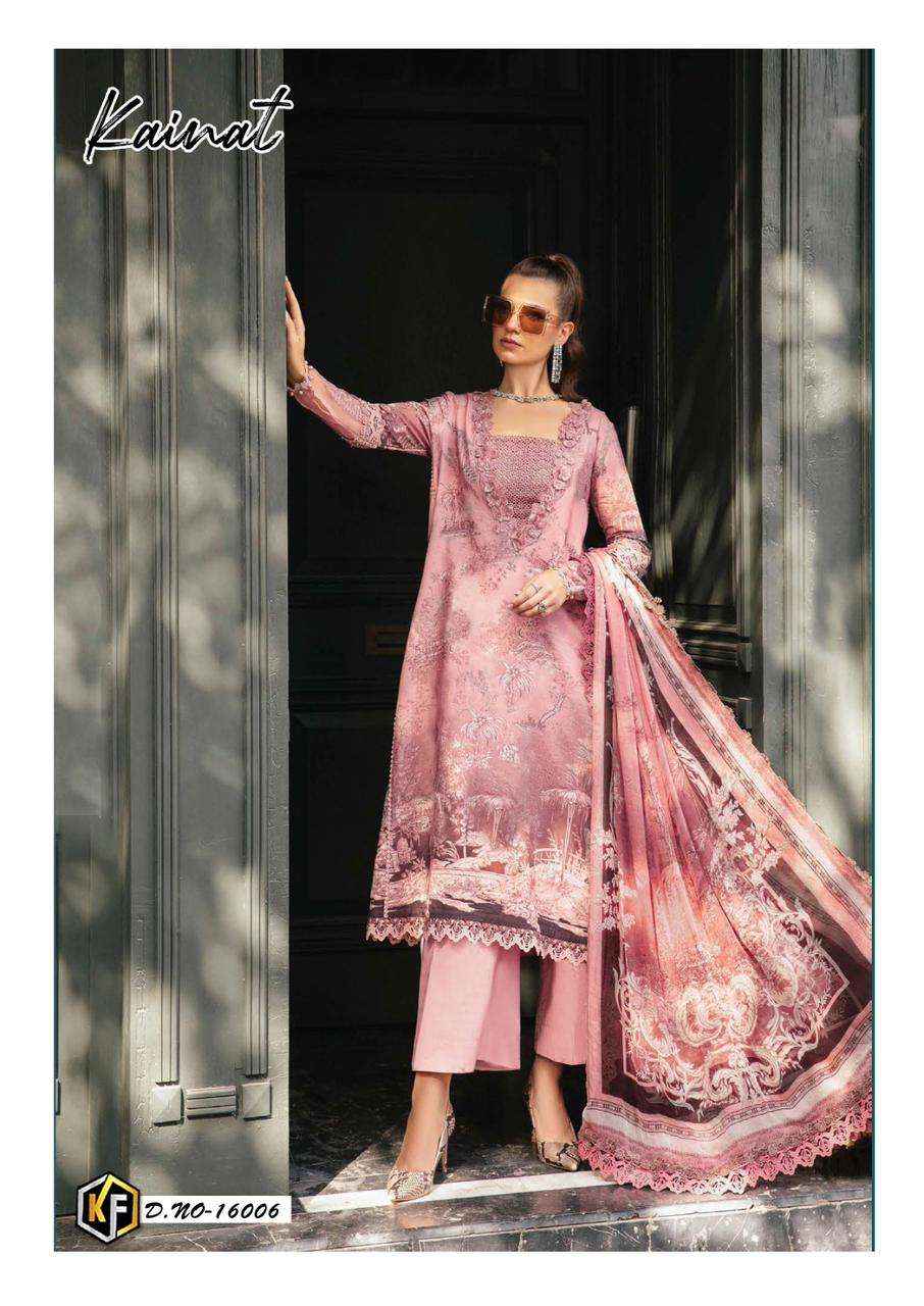 KEVAL FAB KAINAT VOL 16 LAWN COTTON DIGITAL PRINTS SALWAR SUIT ( 6 PCS CATALOG )