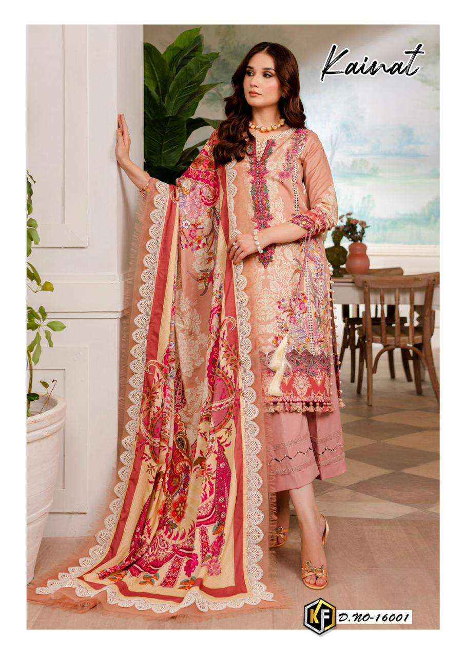 KEVAL FAB KAINAT VOL 16 LAWN COTTON DIGITAL PRINTS SALWAR SUIT ( 6 PCS CATALOG )