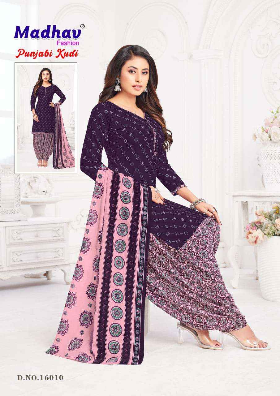 Madhav Panjabi Kudi Vol 16 Cotton Unstitch Ladies Suits ( 10 Pcs Catalog )