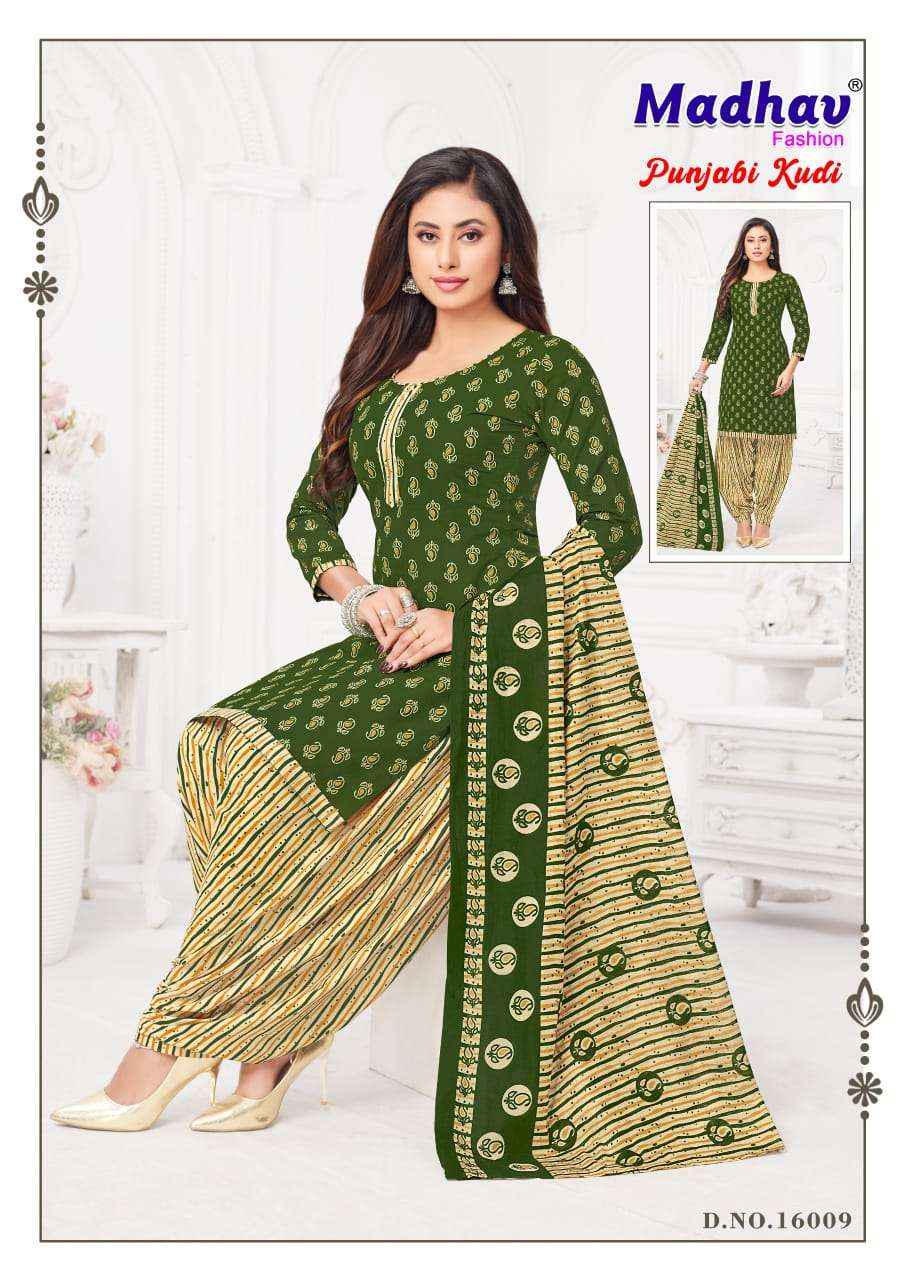 Madhav Panjabi Kudi Vol 16 Cotton Unstitch Ladies Suits ( 10 Pcs Catalog )