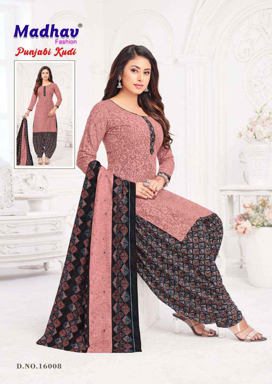 Madhav Panjabi Kudi Vol 16 Cotton Unstitch Ladies Suits ( 10 Pcs Catalog )