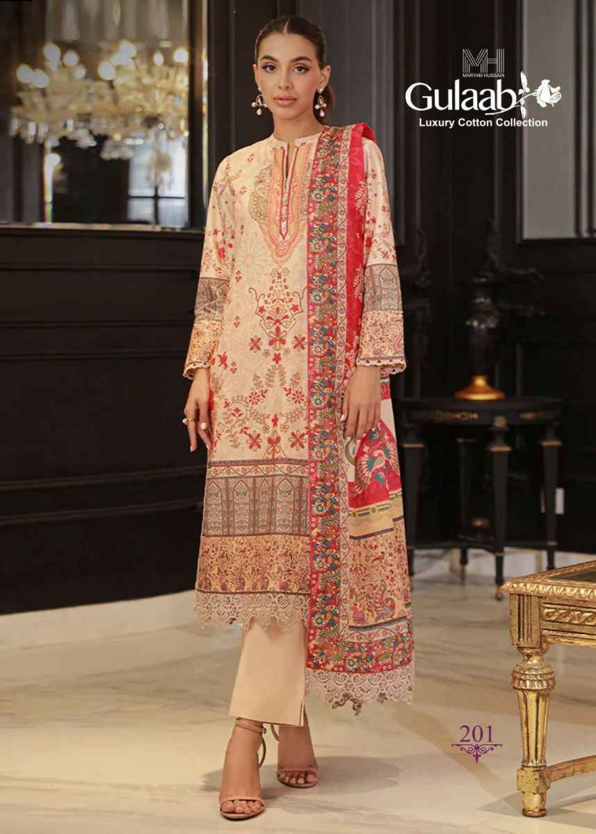 Maryam Hussain Gulaab Vol 2 Cotton Dress Material ( 6 pc Cataloge )