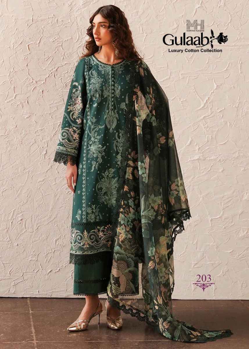 Maryam Hussain Gulaab Vol 2 Cotton Dress Material ( 6 pc Cataloge )