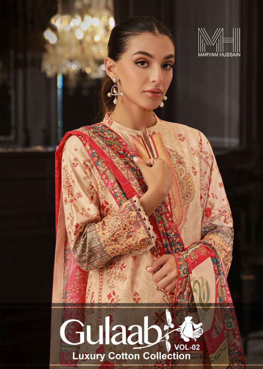 Maryam Hussain Gulaab Vol 2 Cotton Dress Material ( 6 pc Cataloge )