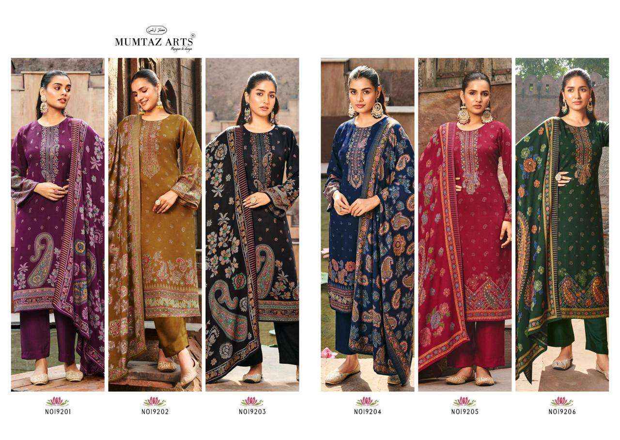 Mumtaz Arts Naqush Fancy Pashmina Salwar Suit Wholesale price ( 6 pcs catalog )