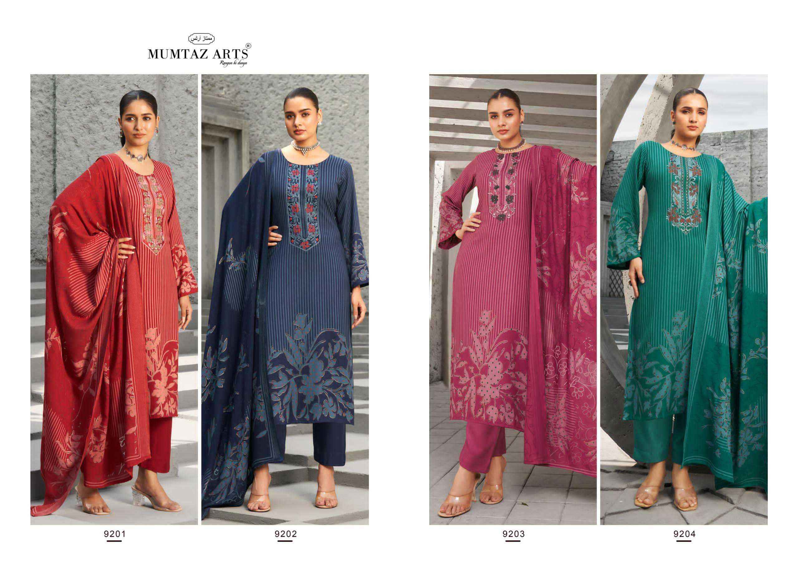 Mumtaz Arts Zohra Fancy Pashmina suits Winter Collection wholesale price ( 4 pcs catalog )