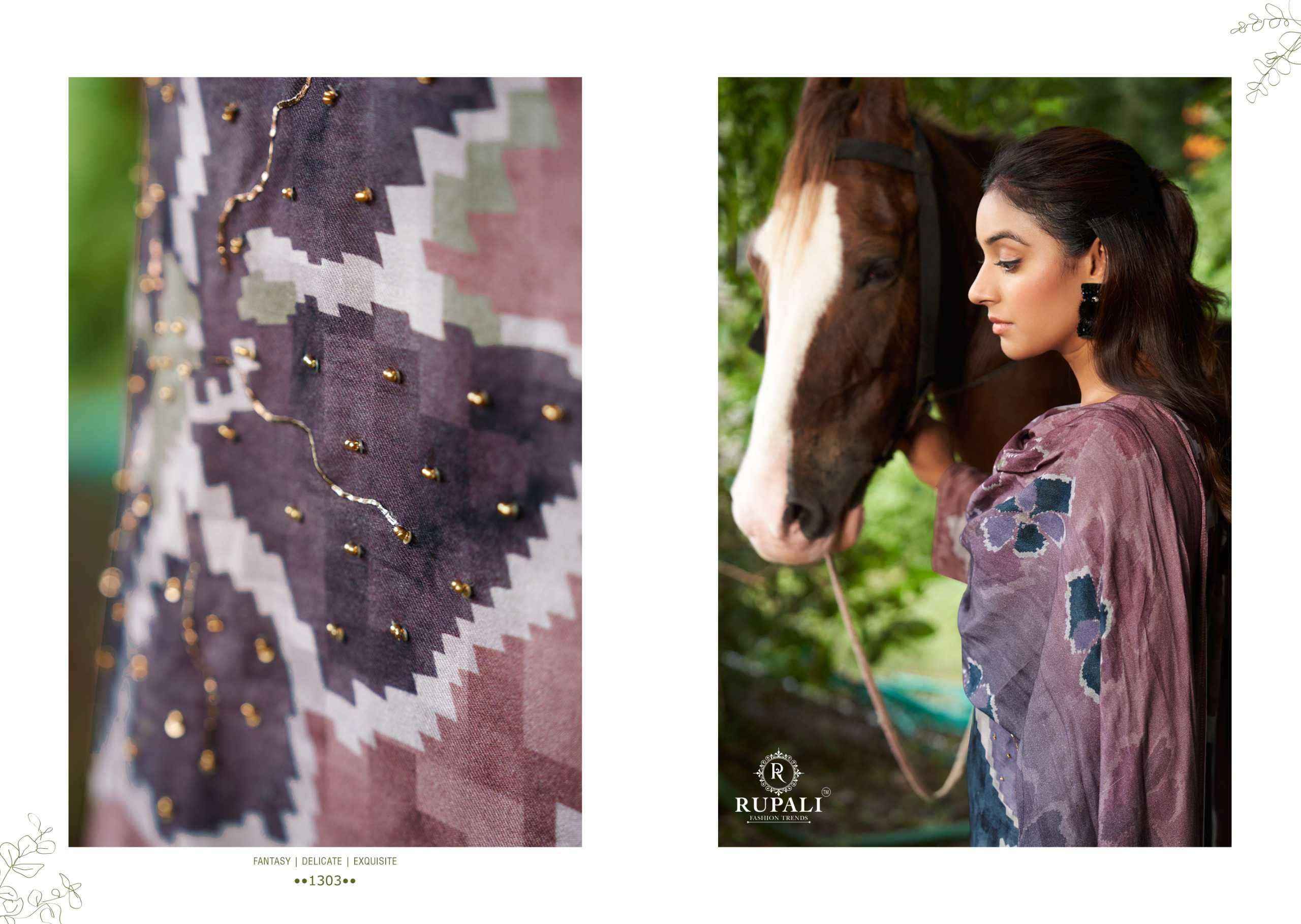 Rupali Fashion Polki Fancy Winter Collection Pashmina Suit wholesale price ( 4 pcs catalog )