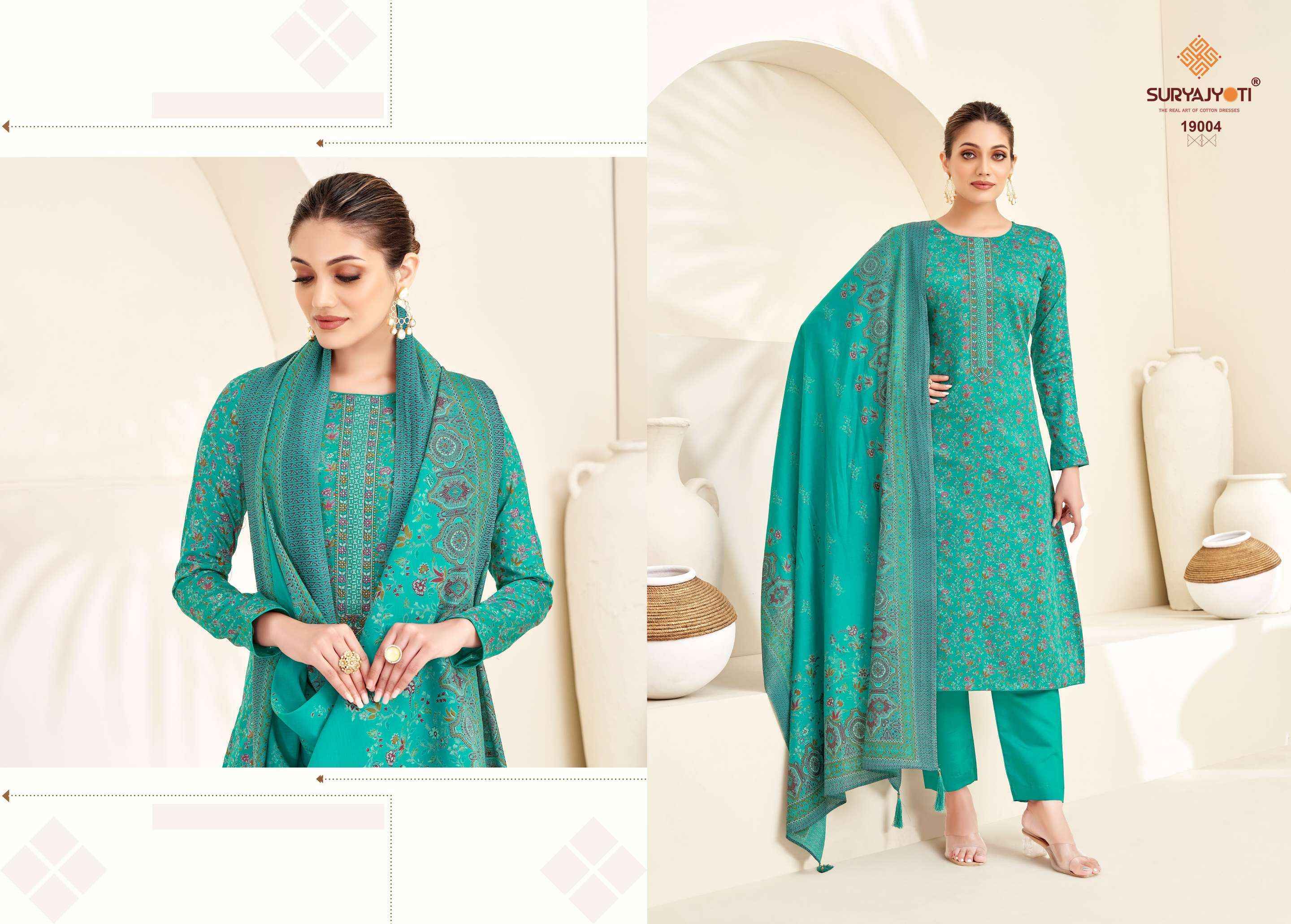 Suryajyoti Kalki Vol 19 Jam Satin Dress Material 8 Pc Catalouge