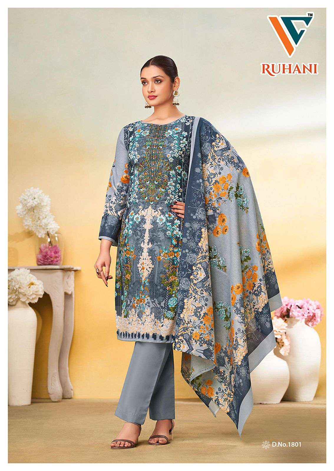 VANDANA‎ CREATION RUHANI‎ VOL 18 COTTON DRSS MATERIAL ( 8 PCS CATALOG )