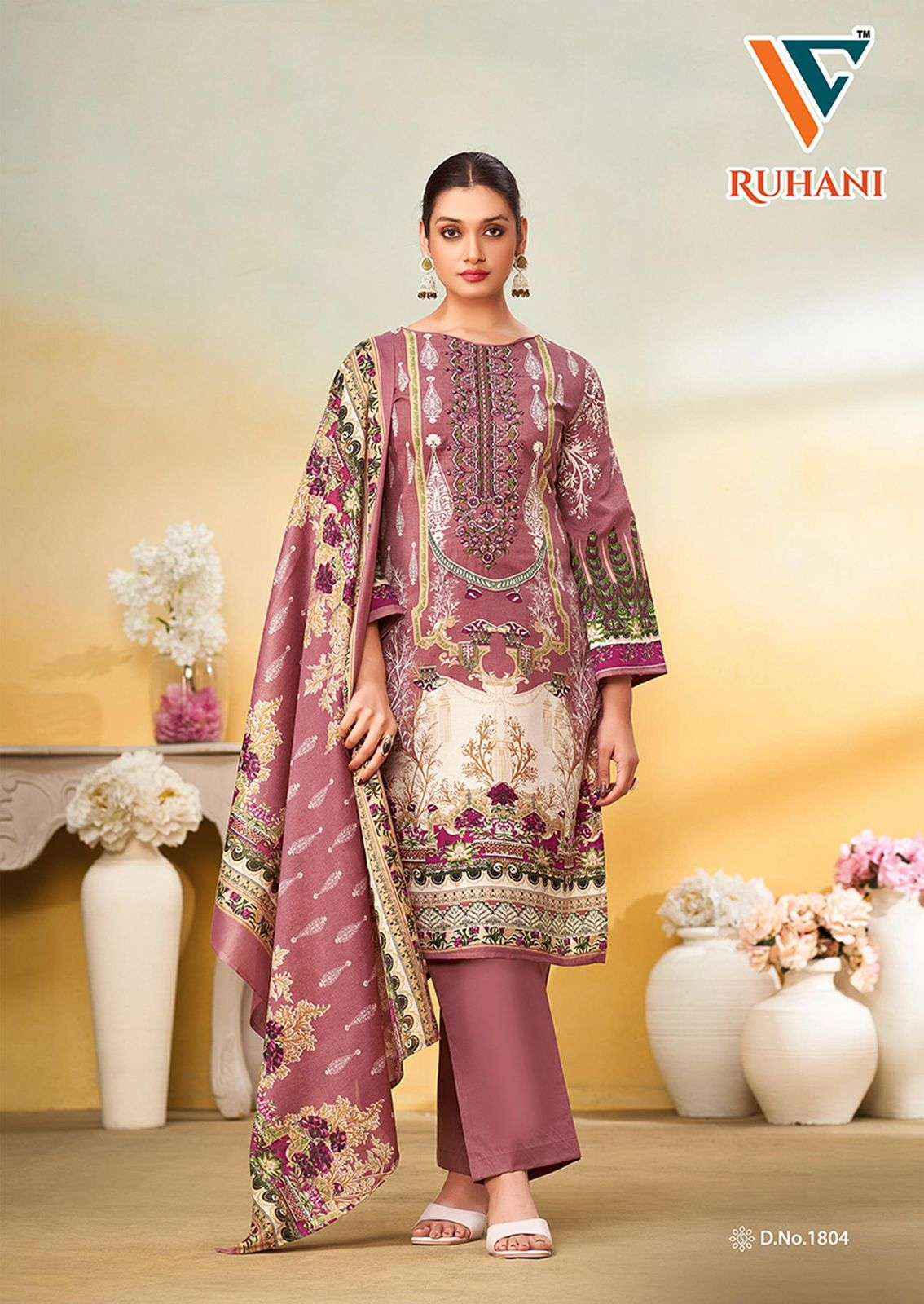 VANDANA‎ CREATION RUHANI‎ VOL 18 COTTON DRSS MATERIAL ( 8 PCS CATALOG )