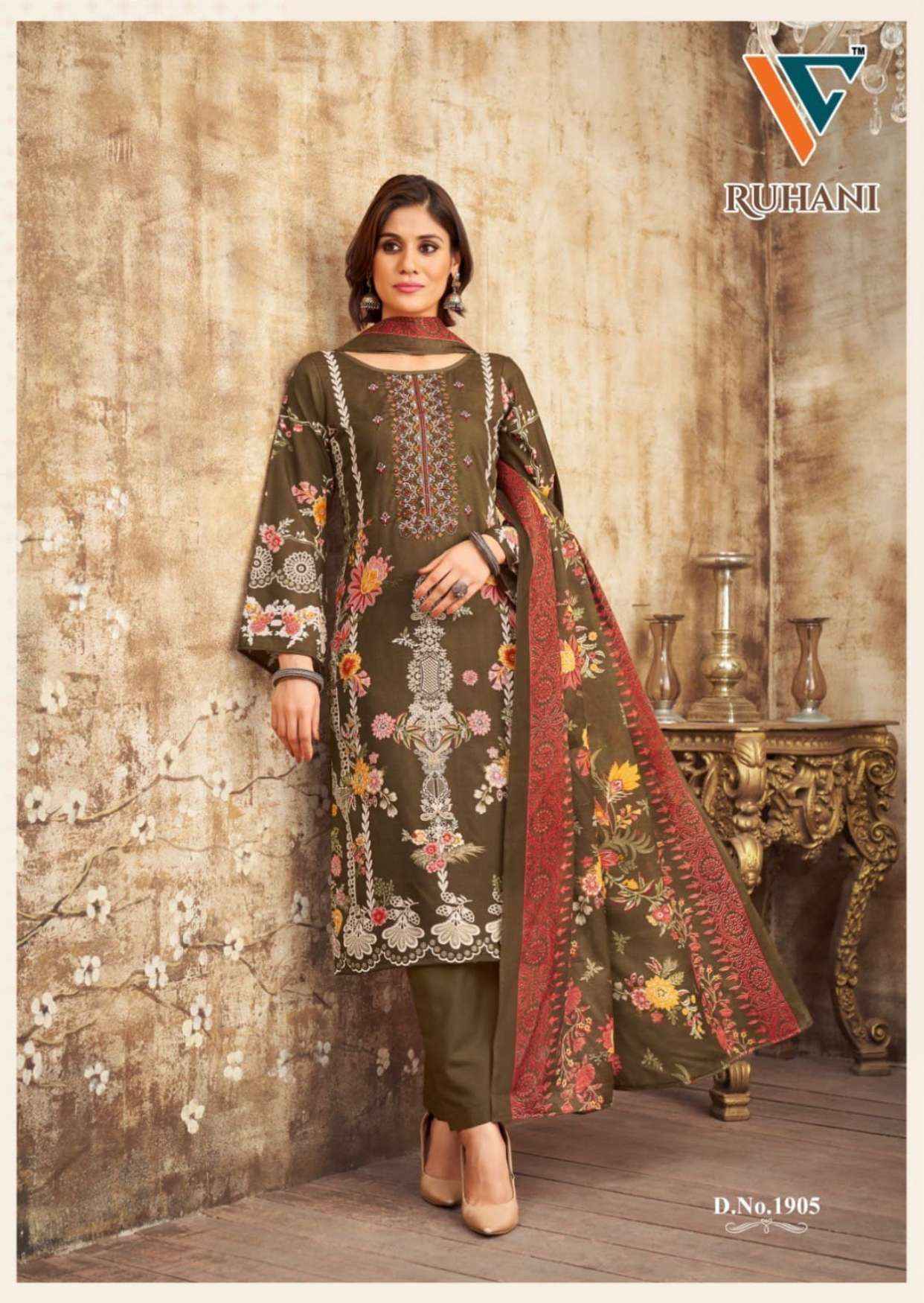 VANDANA‎ CREATION RUHANI VOL 19 COTTON DRESS MATERIAL ( 8 PCS CATALOG )