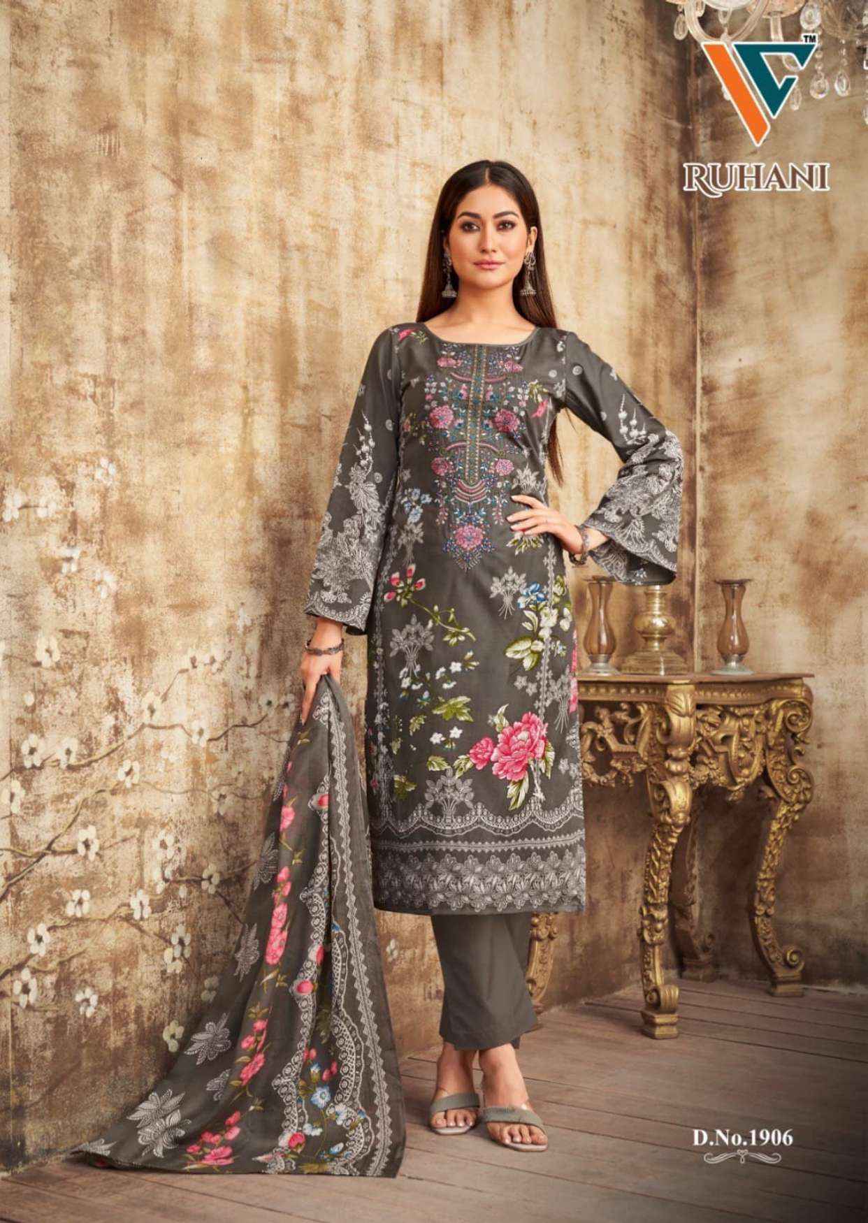 VANDANA‎ CREATION RUHANI VOL 19 COTTON DRESS MATERIAL ( 8 PCS CATALOG )