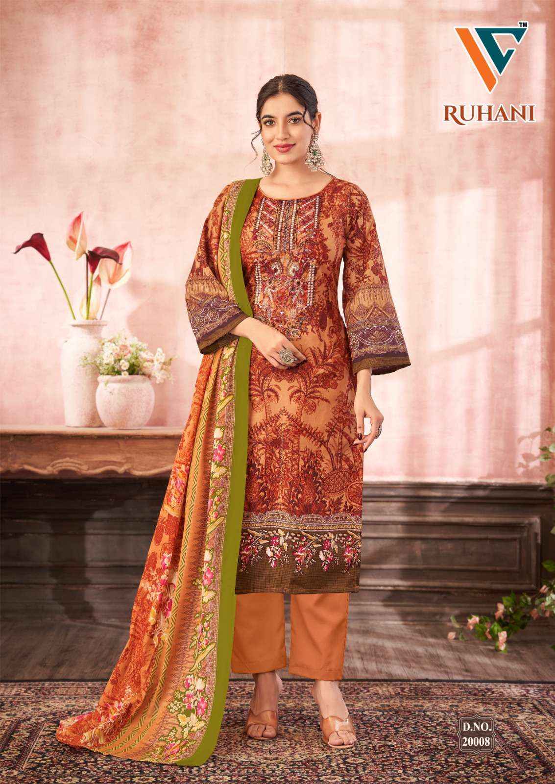 VANDANA‎ CREATION RUHANI‎ VOL 20 COTTON DIGITAL PRINTS SALWAR SUIT ( 8 PCS CATALOG )