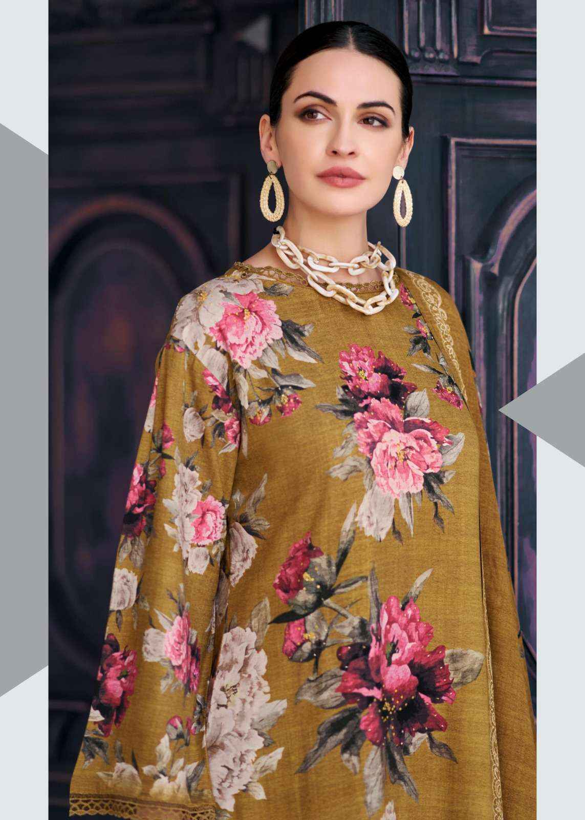 Varsha Fashion Dark Petals Fancy Viscose Pashmina Ladies Dress Material ( 6 Pcs Catalog )