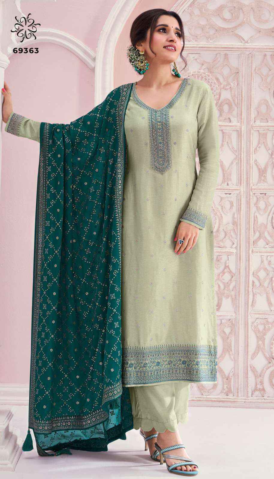 Vinay Fashion Kuleesh Siya Straight Style Designer Silk Suit wholesale price ( 6 pcs catalog )