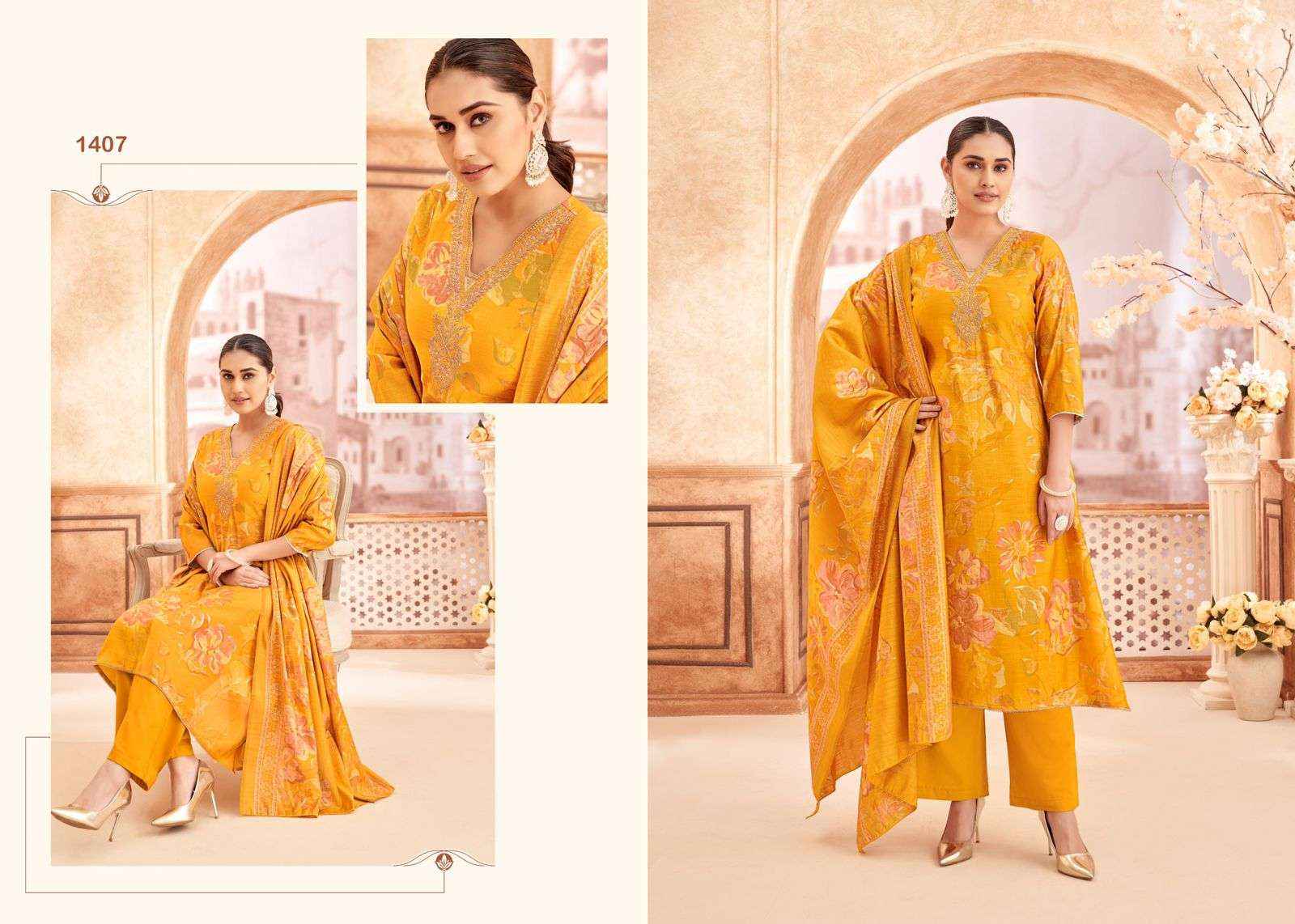 Vinay Fashion Kuleesh Siya Straight Style Designer Silk Suit wholesale price ( 6 pcs catalog )