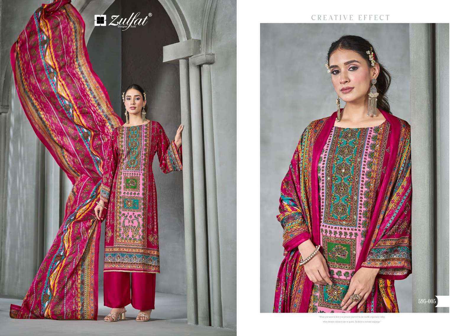 ZULFAT DESIGNER SUITS AAYAT VOL 4 WHOLESALE DRESS MATERIAL ( 6 PCS CATALOG )