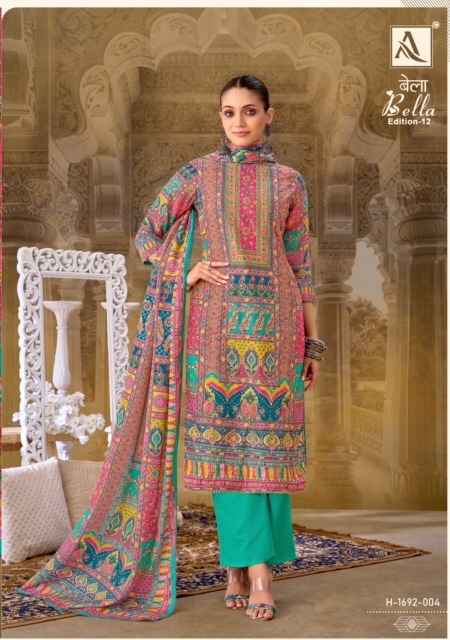 Alok Bella Edition 12 Muslin Dress Material Wholesale Price ( 6 Pcs Catalog )