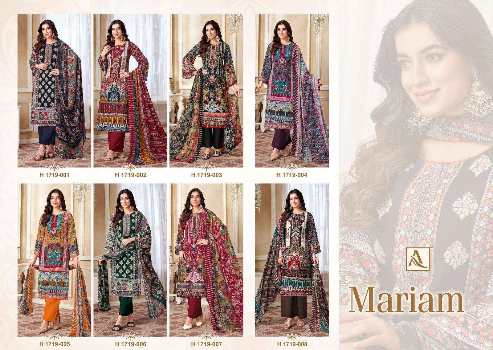 Alok Mariam Viscouse Rayon Dress Material Wholesale Price ( 8 Pcs Catalog )