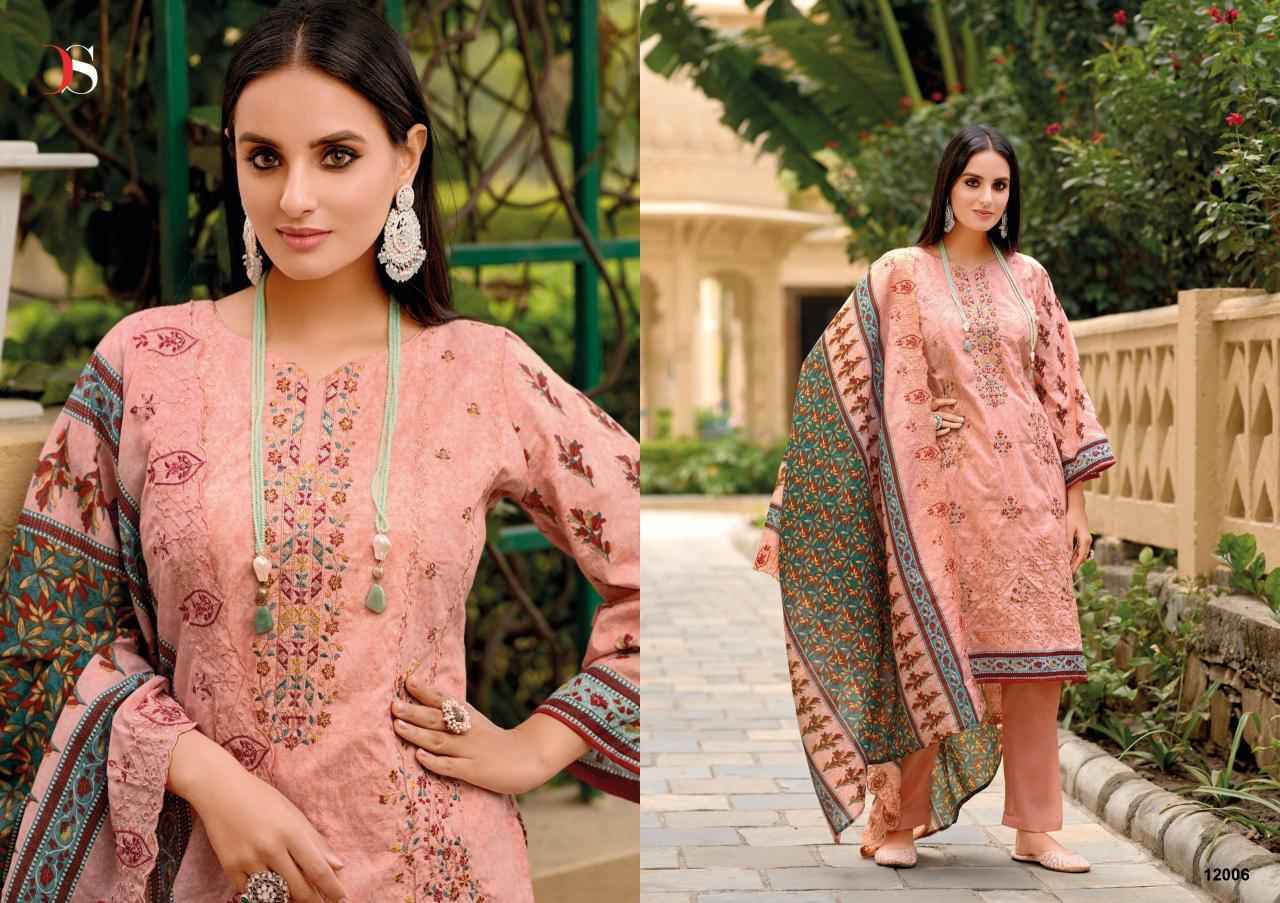 Deepsy Bin Saeed Vol 12 Cotton Dress Material Wholesale Price ( 6 Pcs Catalog )