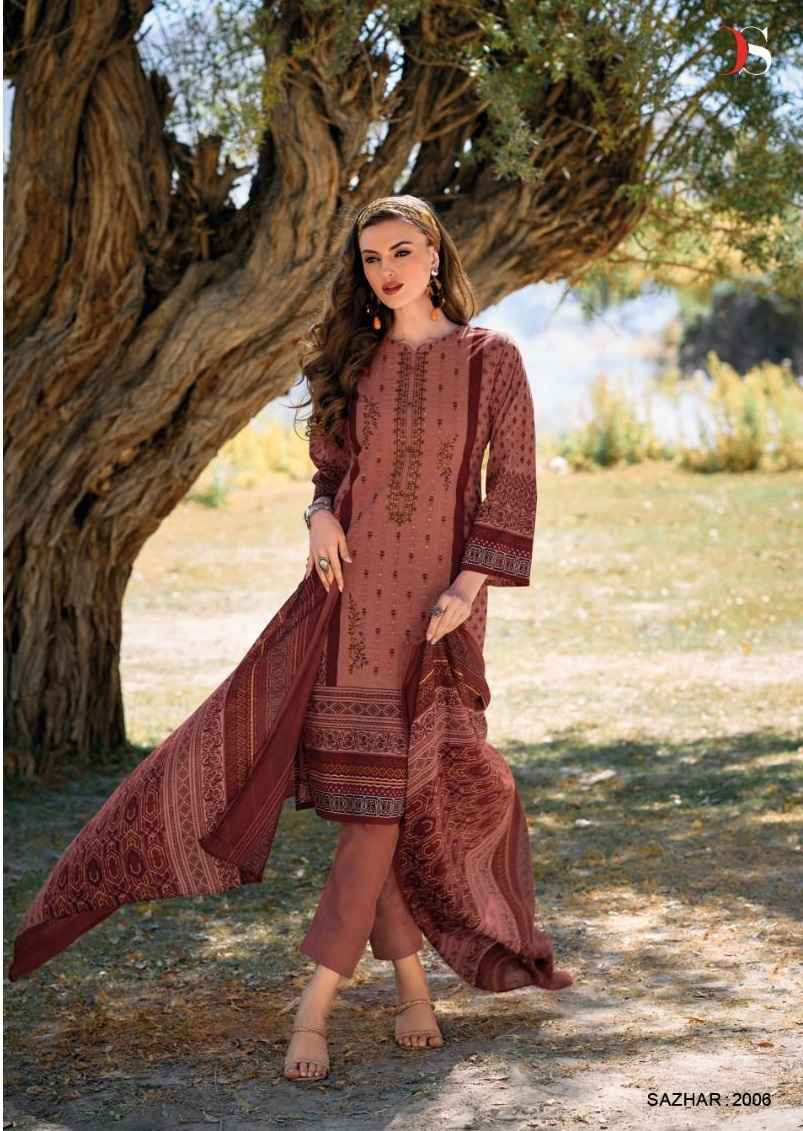 Deepsy Suits Sazhar Vol 2 Pure Pashmina Winter Dress Material ( 6 Pcs Catalog )