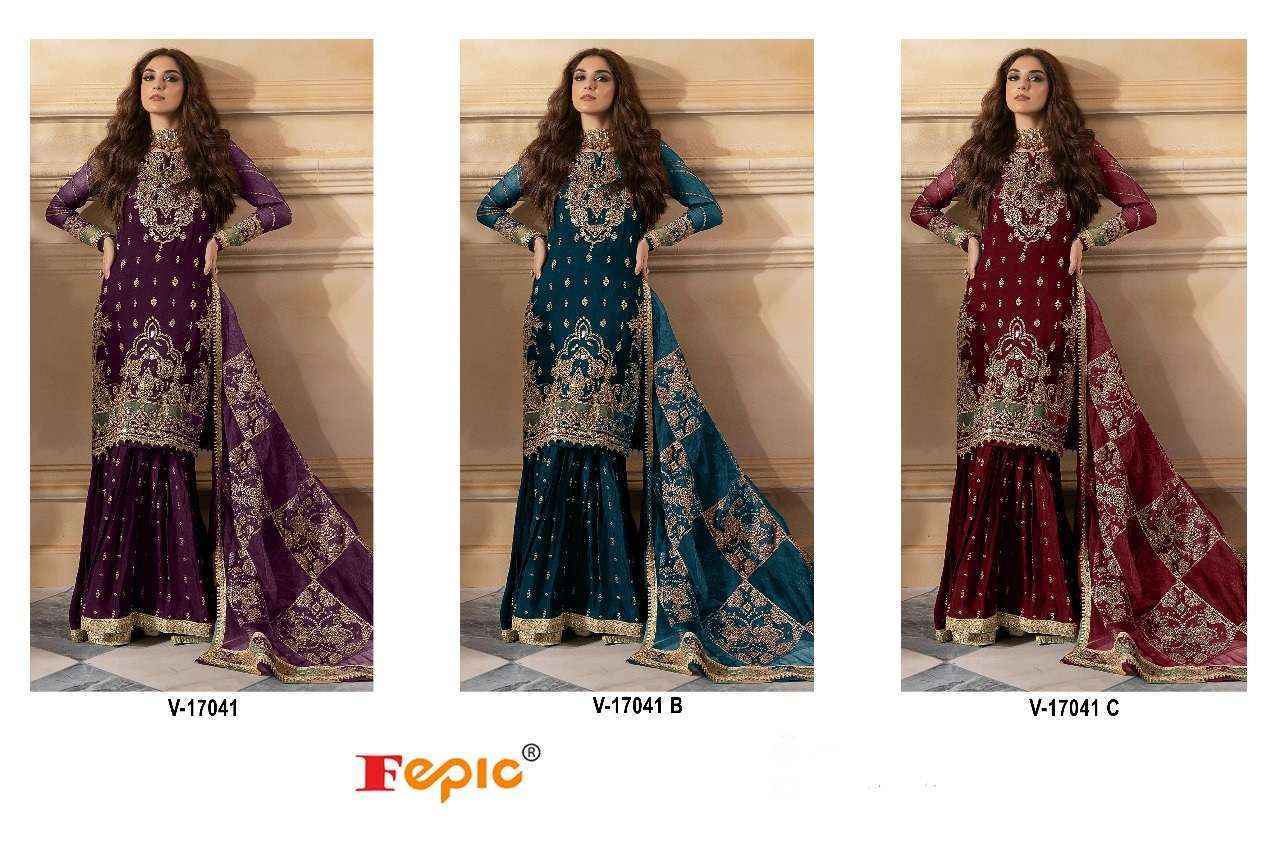 Fepic Rosemeen C 17041 Velvet Dress Material Wholesale Price ( 3 Pcs Catalog )