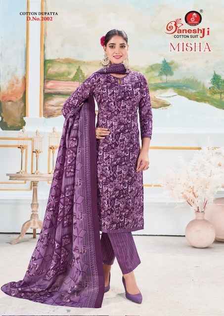 Ganesh Ji Misha Vol 2 Cotton Dress Material Wholesale Price ( 10 Pcs Catalog )