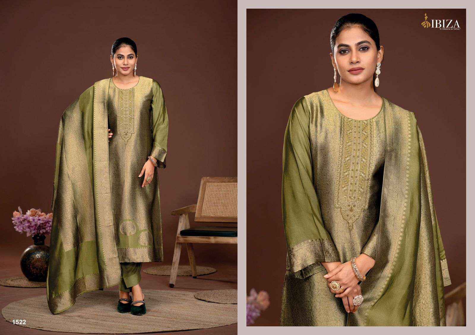 Ibiza Sakhi Silk Vol 6 Silk Jacquard Dress Material Wholesale Price ( 4 Pcs Catalog )