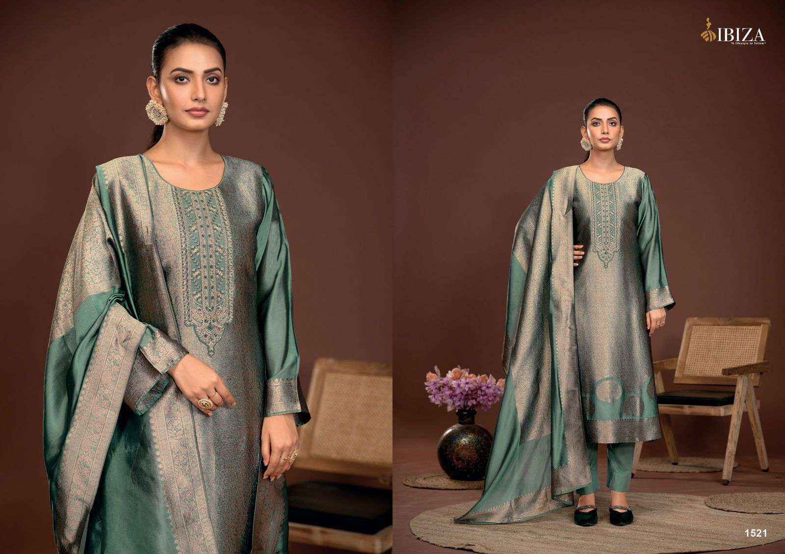 Ibiza Sakhi Silk Vol 6 Silk Jacquard Dress Material Wholesale Price ( 4 Pcs Catalog )