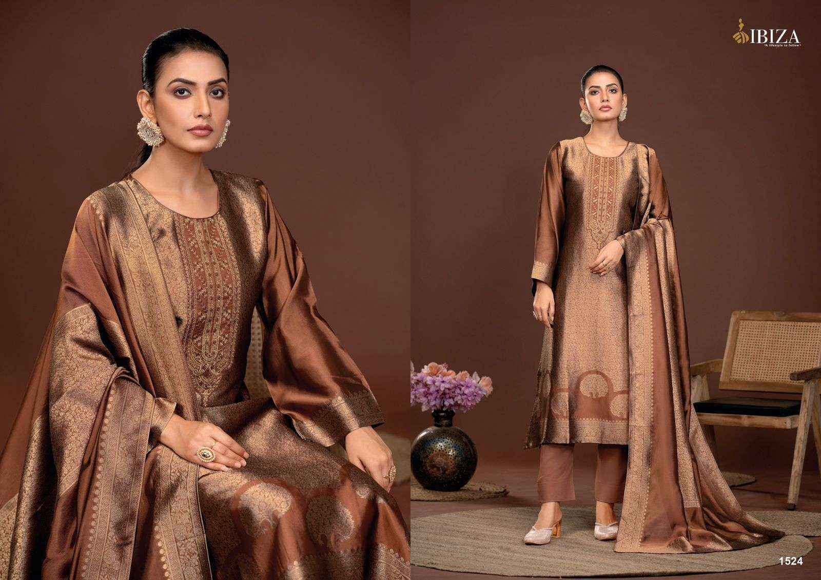 Ibiza Sakhi Silk Vol 6 Silk Jacquard Dress Material Wholesale Price ( 4 Pcs Catalog )