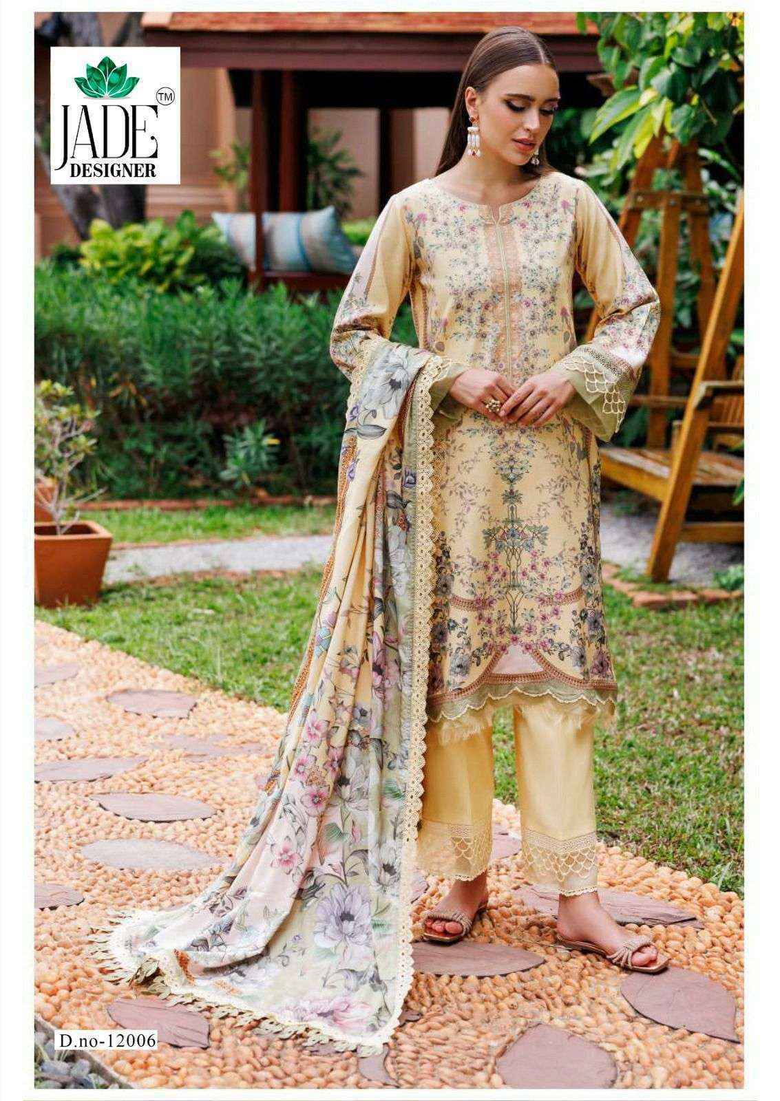 Jade Crimson Exclusive Heavy Lawn Collection Vol 12 Cotton Dress Material Wholesale Price ( 6 Pcs Catalog )