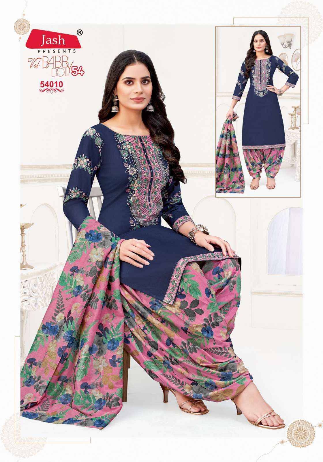 JASH BABY DOLL VOL 54 COTTON PATIYALA DRESS MATERIAL ( 12 PCS CATALOG )