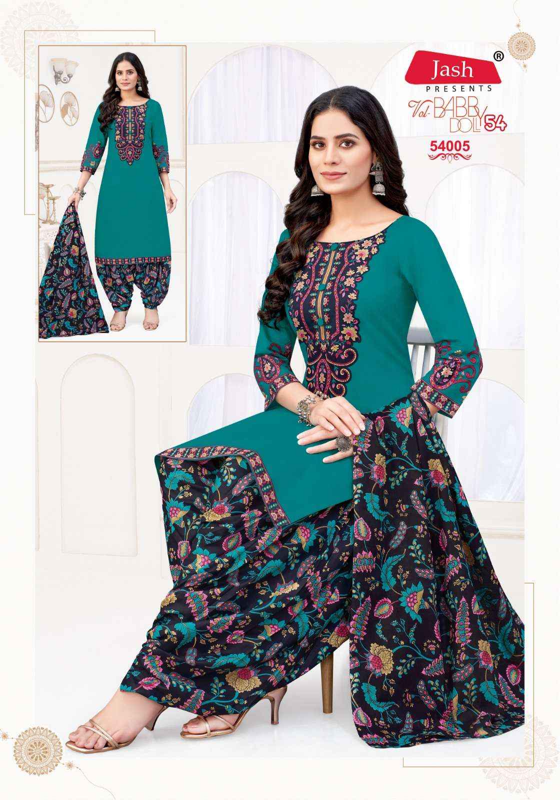 JASH BABY DOLL VOL 54 COTTON PATIYALA DRESS MATERIAL ( 12 PCS CATALOG )