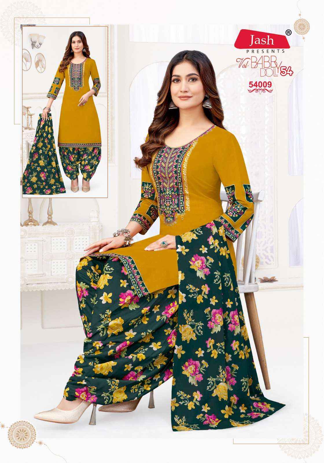 JASH BABY DOLL VOL 54 COTTON PATIYALA DRESS MATERIAL ( 12 PCS CATALOG )