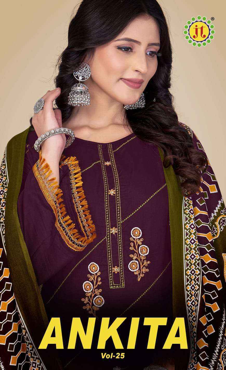 Jt Ankita Vol 25 Rayon Dress Material Wholesale Price ( 8 Pcs Catalog )