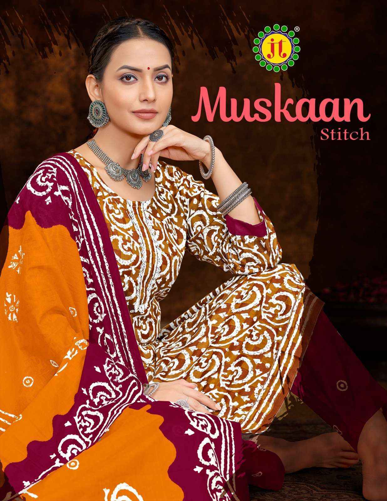 Jt Muskan Cotton Kurti Combo Dress Material Wholesale Price ( 10 Pcs Catalog )