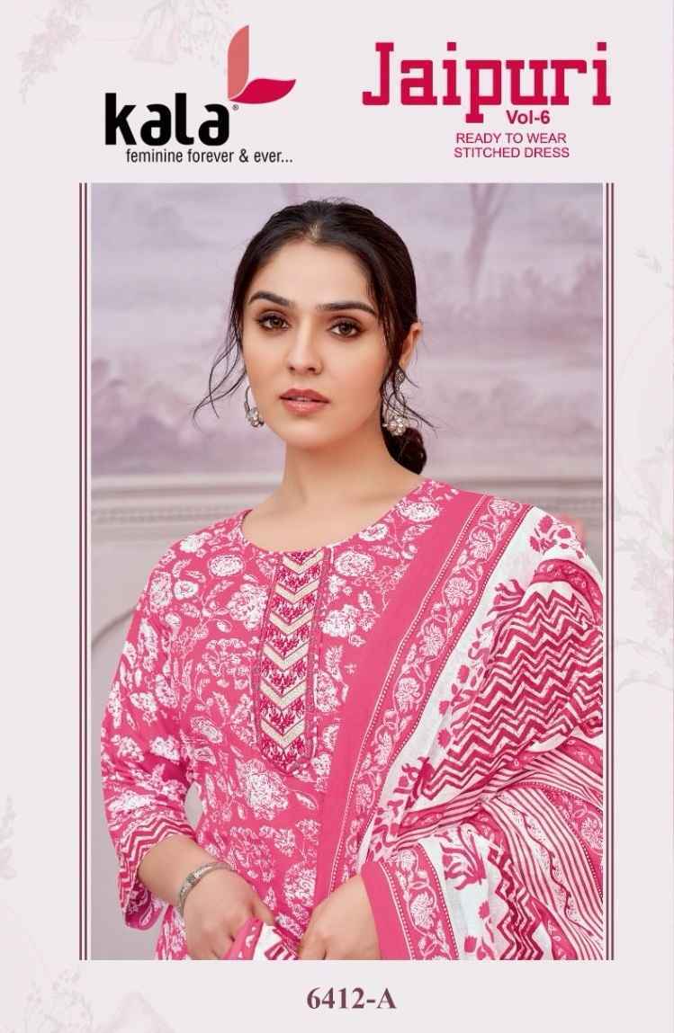 Kala Jaipuri Vol 6 Readymade Cotton Dress material wholesale price (12 pcs catalog )