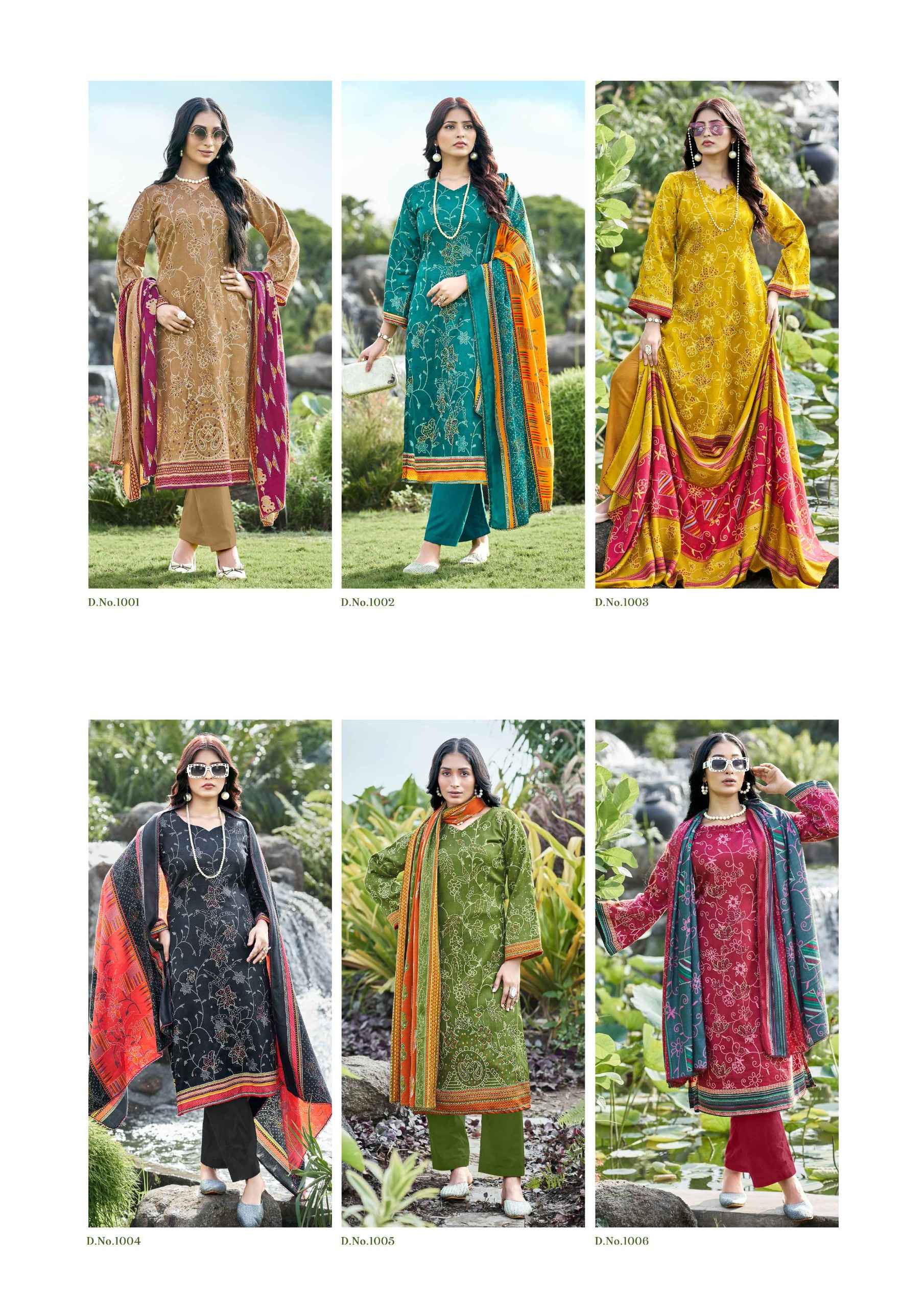 KAVYA‎ KALA MONALISA PASHMINA DRESS MATERIAL ( 6 PCS CATALOG )