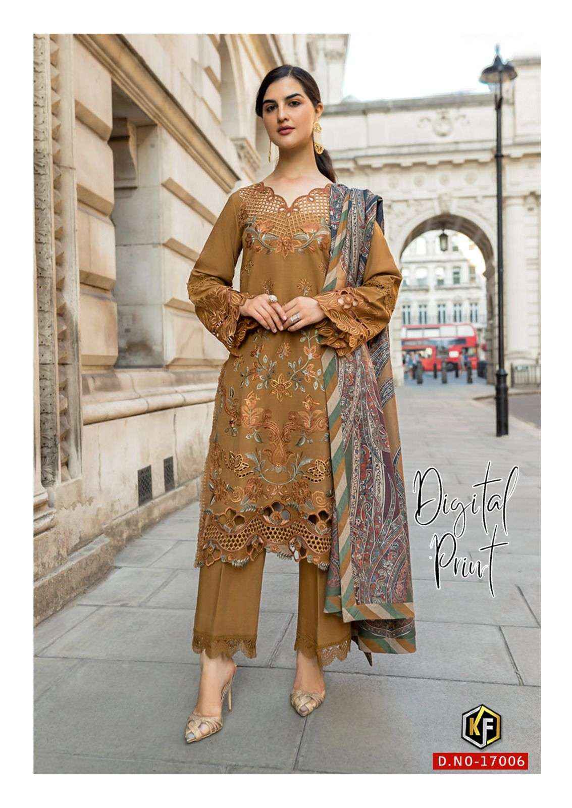 KEVAL FAB SOBIA NAZIR VOL 17 WHOLESALE PURE COTTON DRESS MATERIAL ( 6 PCS CATALOG )