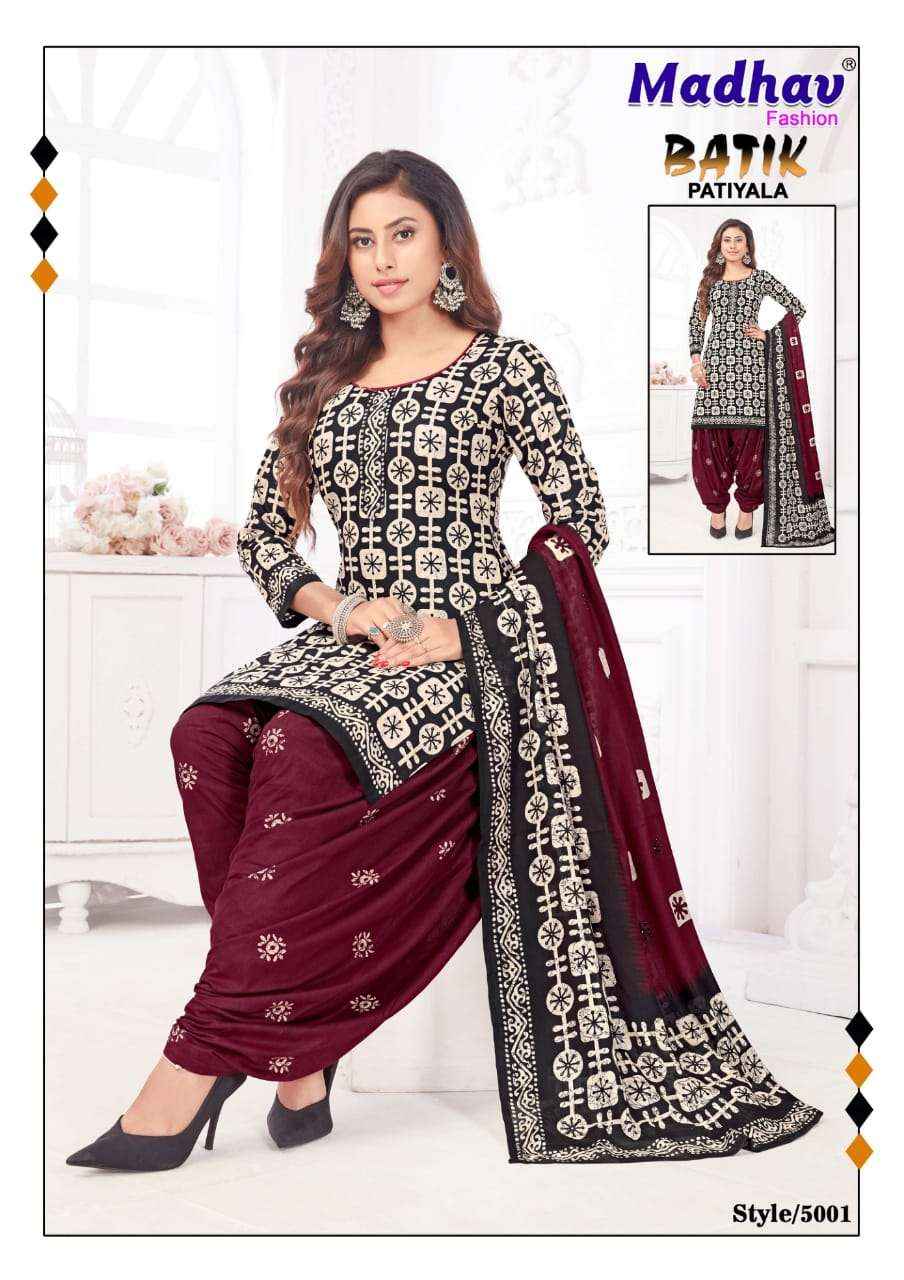 MADHAV FASHION BATIK PATIYALA VOL 5 COTTON SALWAR SUITS ( 10 PCS CATALOG )