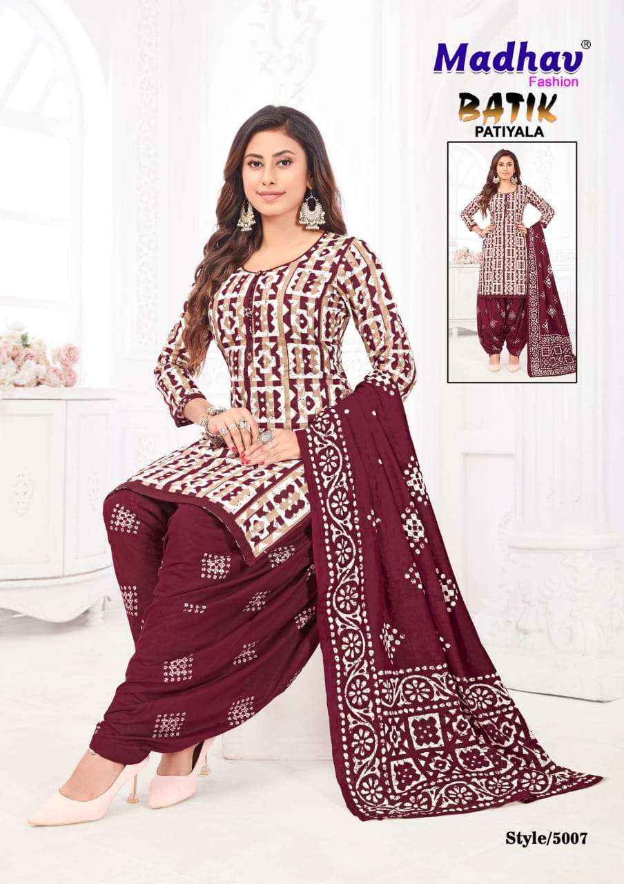 MADHAV FASHION BATIK PATIYALA VOL 5 COTTON SALWAR SUITS ( 10 PCS CATALOG )